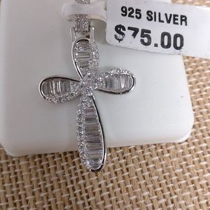 Real silver cross pendant (925 stamped)